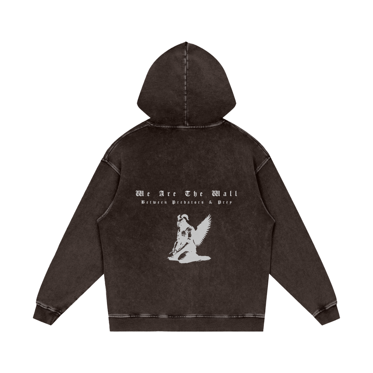 WE ARE THE WALL - SNOW WASHED PULLOVER HOODIE