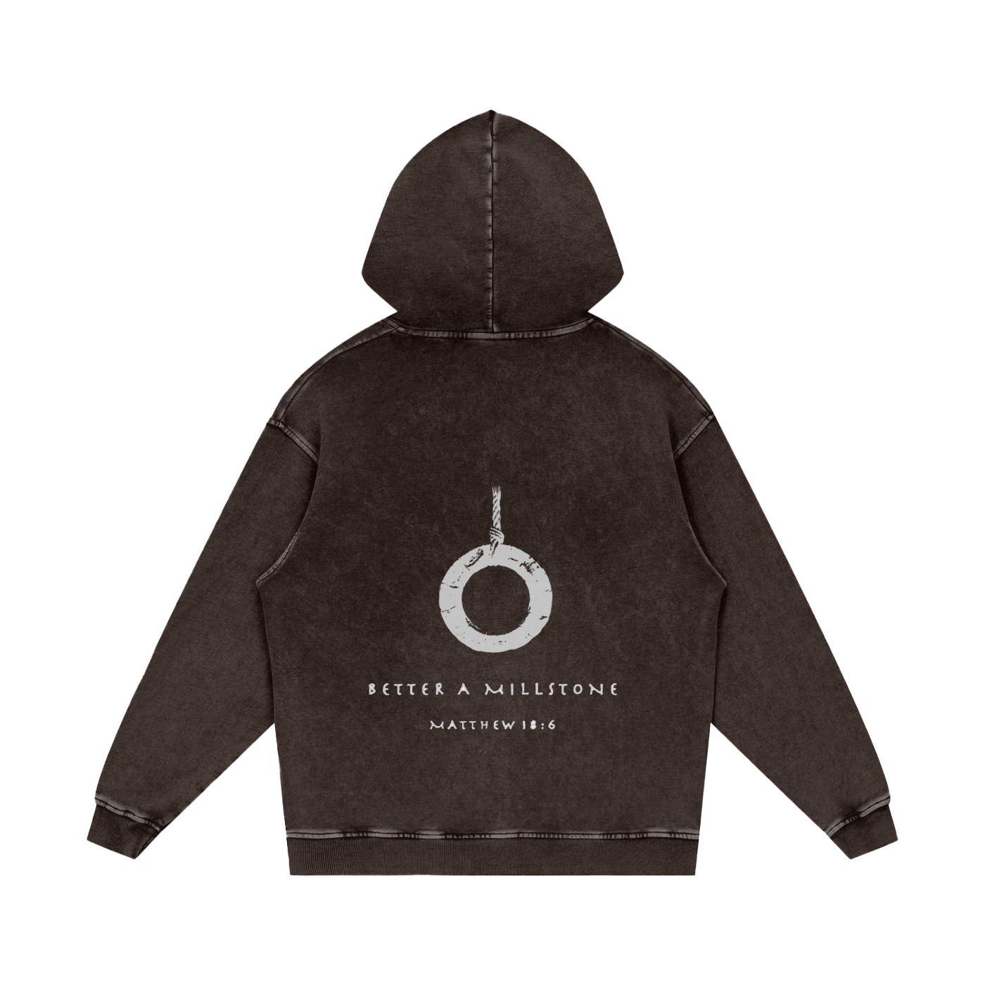 better a millstone - snow washed hoodie