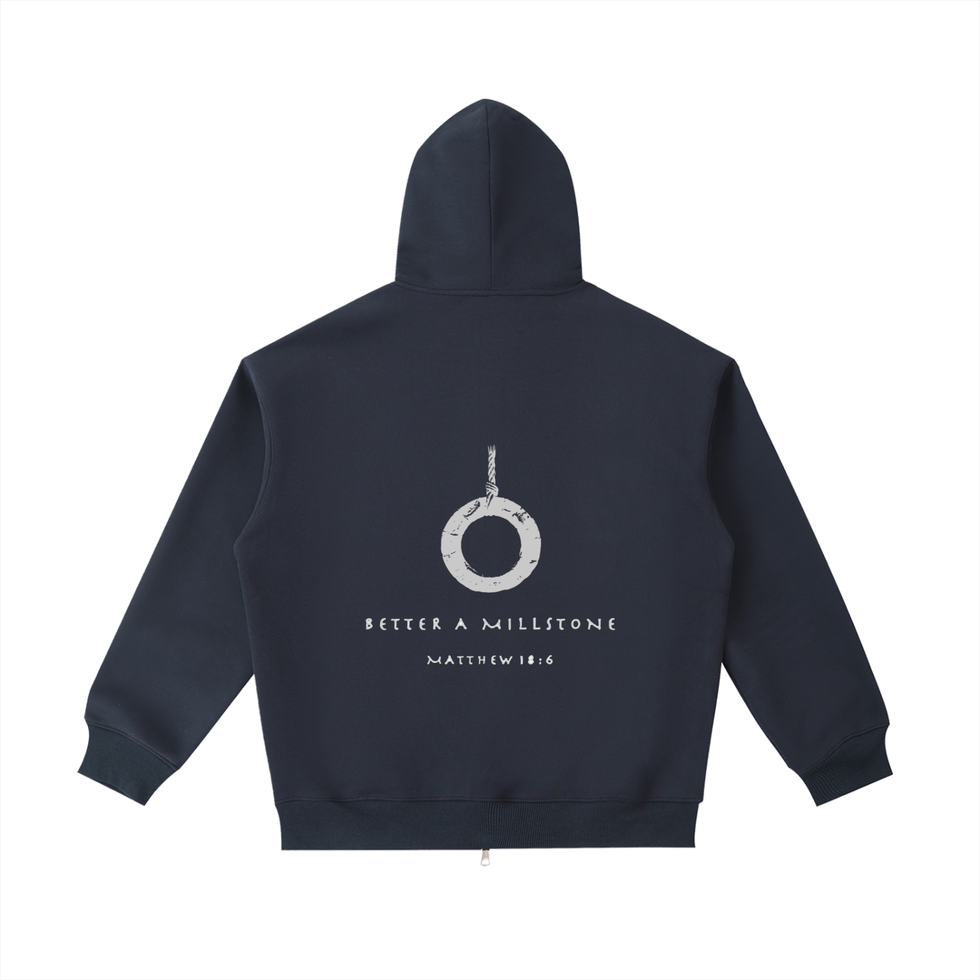 better a millstone - Heavyweight zip Hoodie