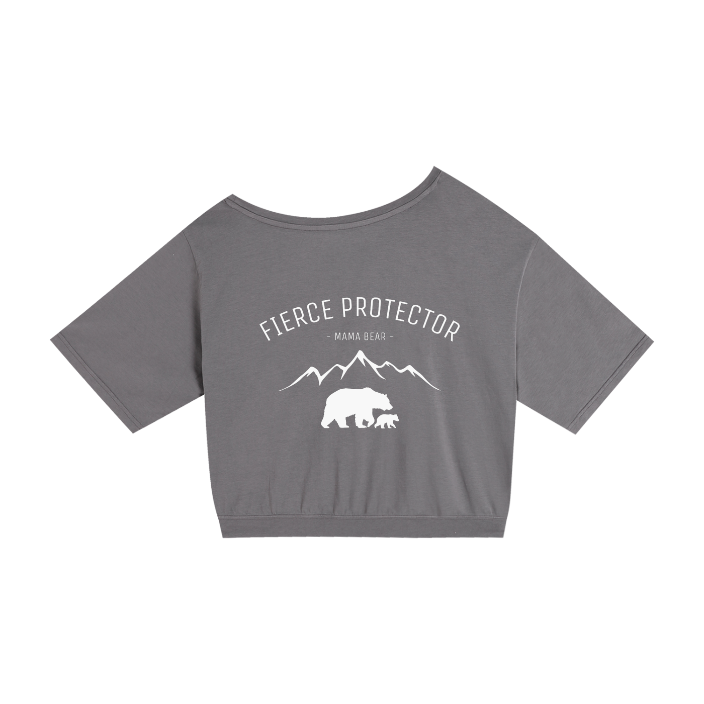 mama bear - DROP SHOULDER CROP TEE