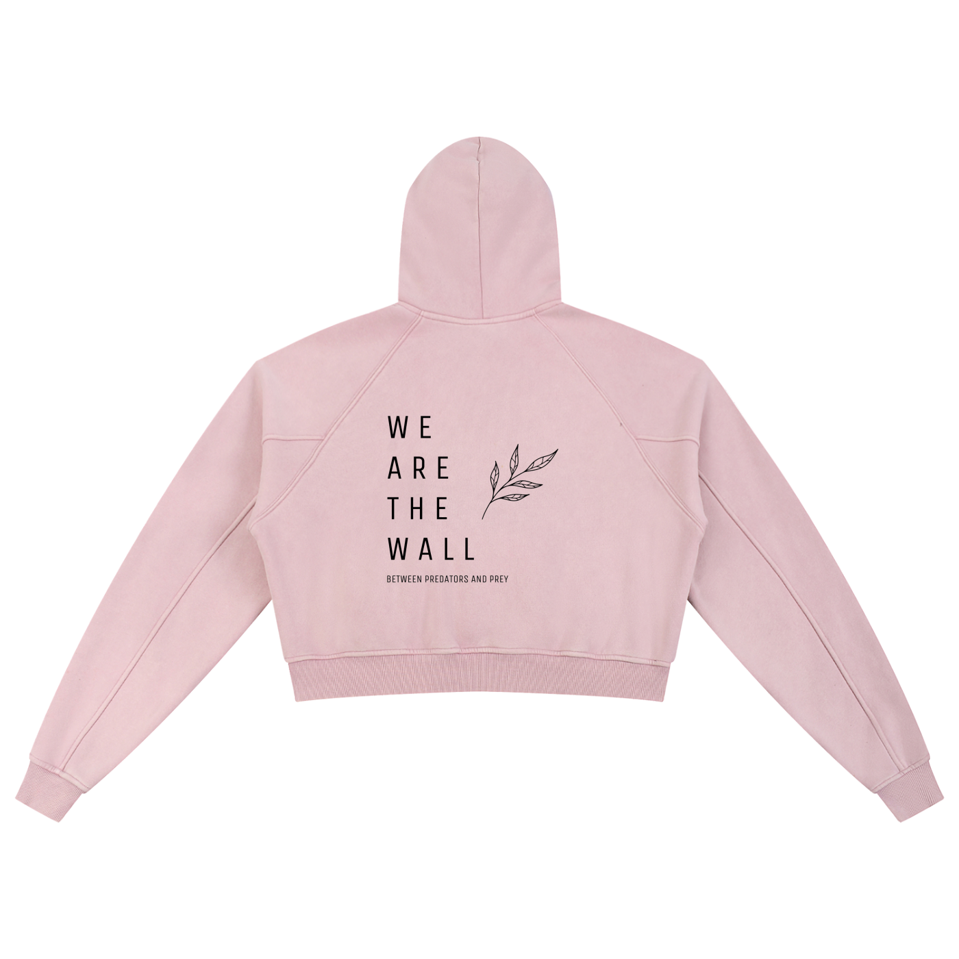 We are the wall - Snow Washed Cropped Hoodie