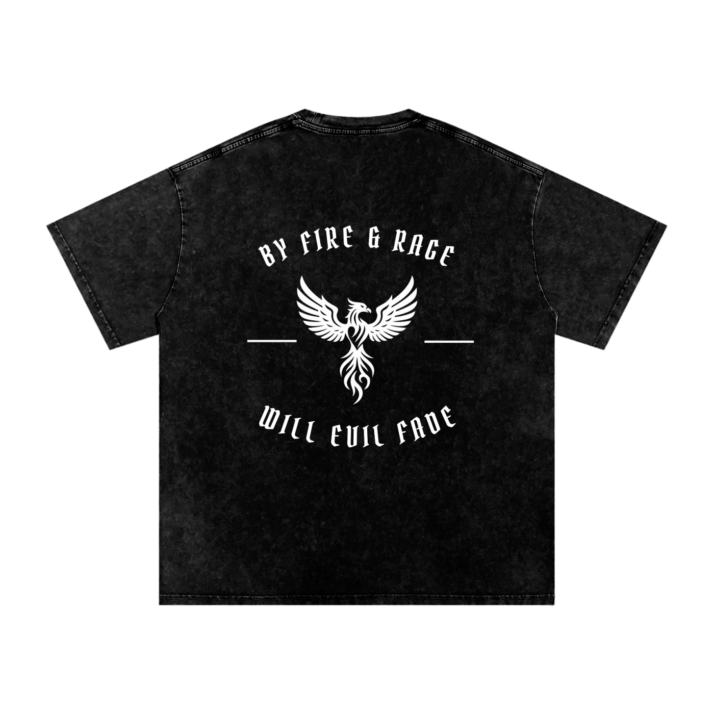 fire and rage - snow washed oversized tee