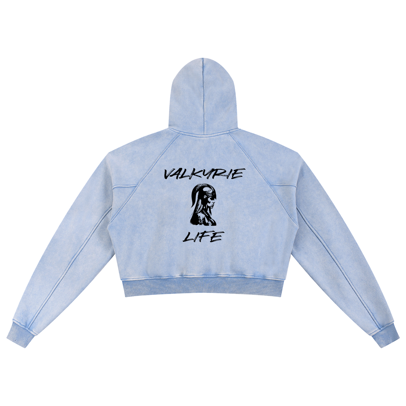 VALKYRIE LIFE - WOMEN'S SNOW WASHED CROP HOODIE