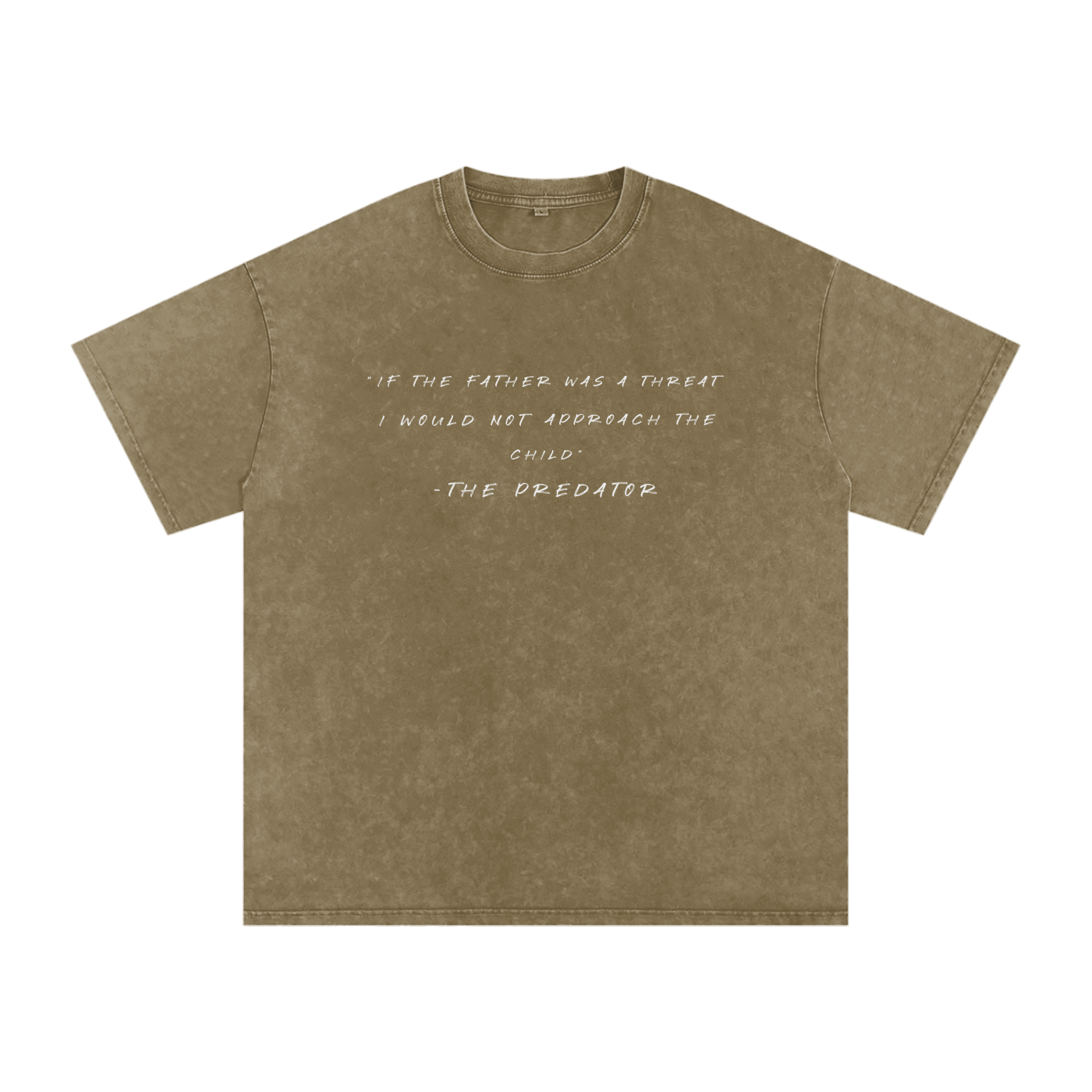 BE A THREAT - SNOW WASHED oversized tee