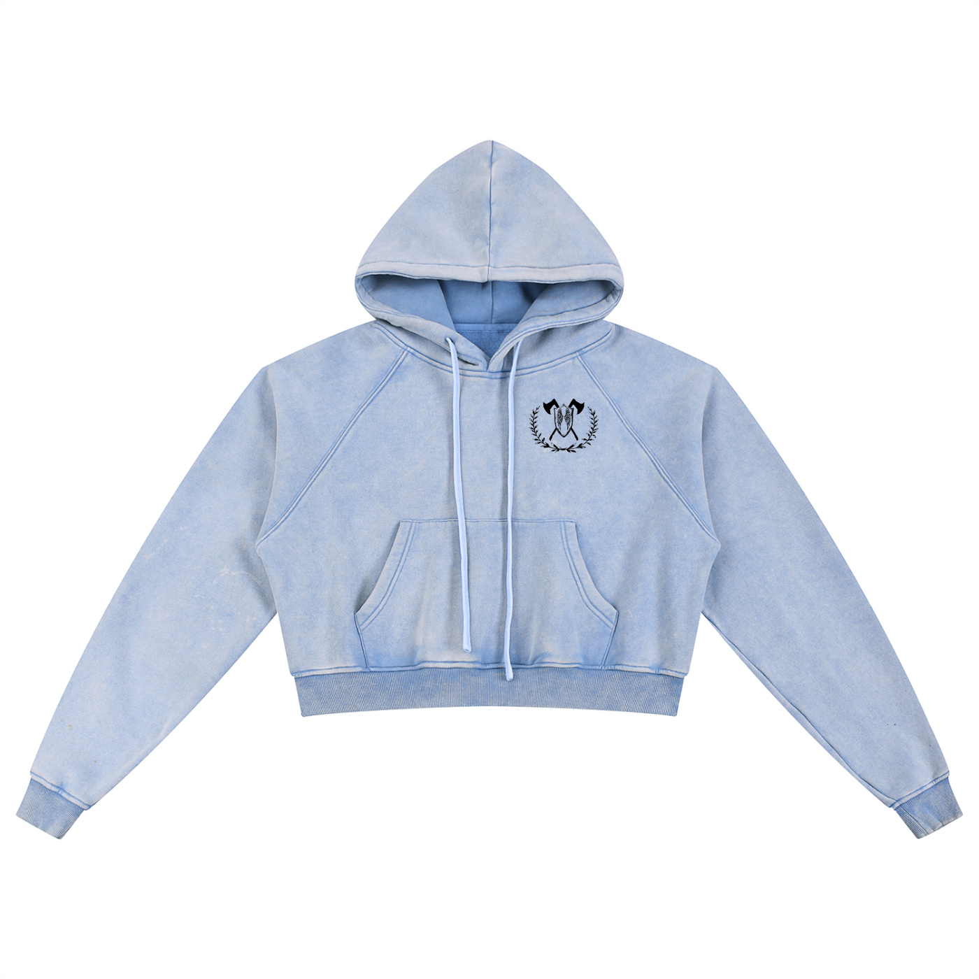 Minimalist - Snow Washed Cropped Hoodie