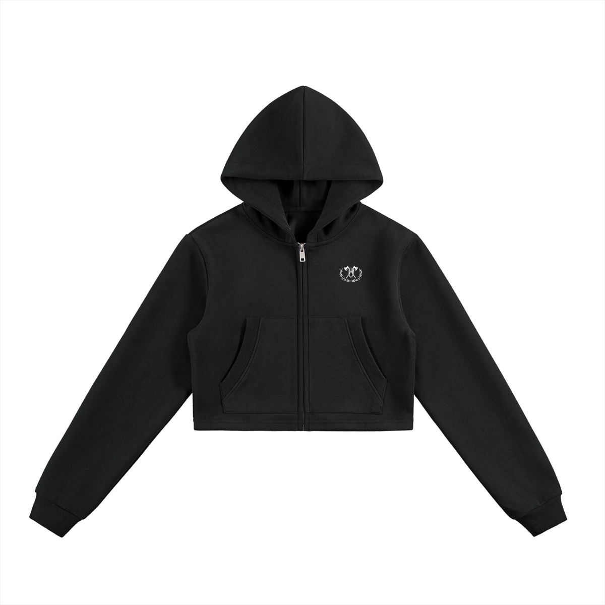 WOODCHIPPERS SOLVE PROBLEMS - CROP ZIP UP HOODIE