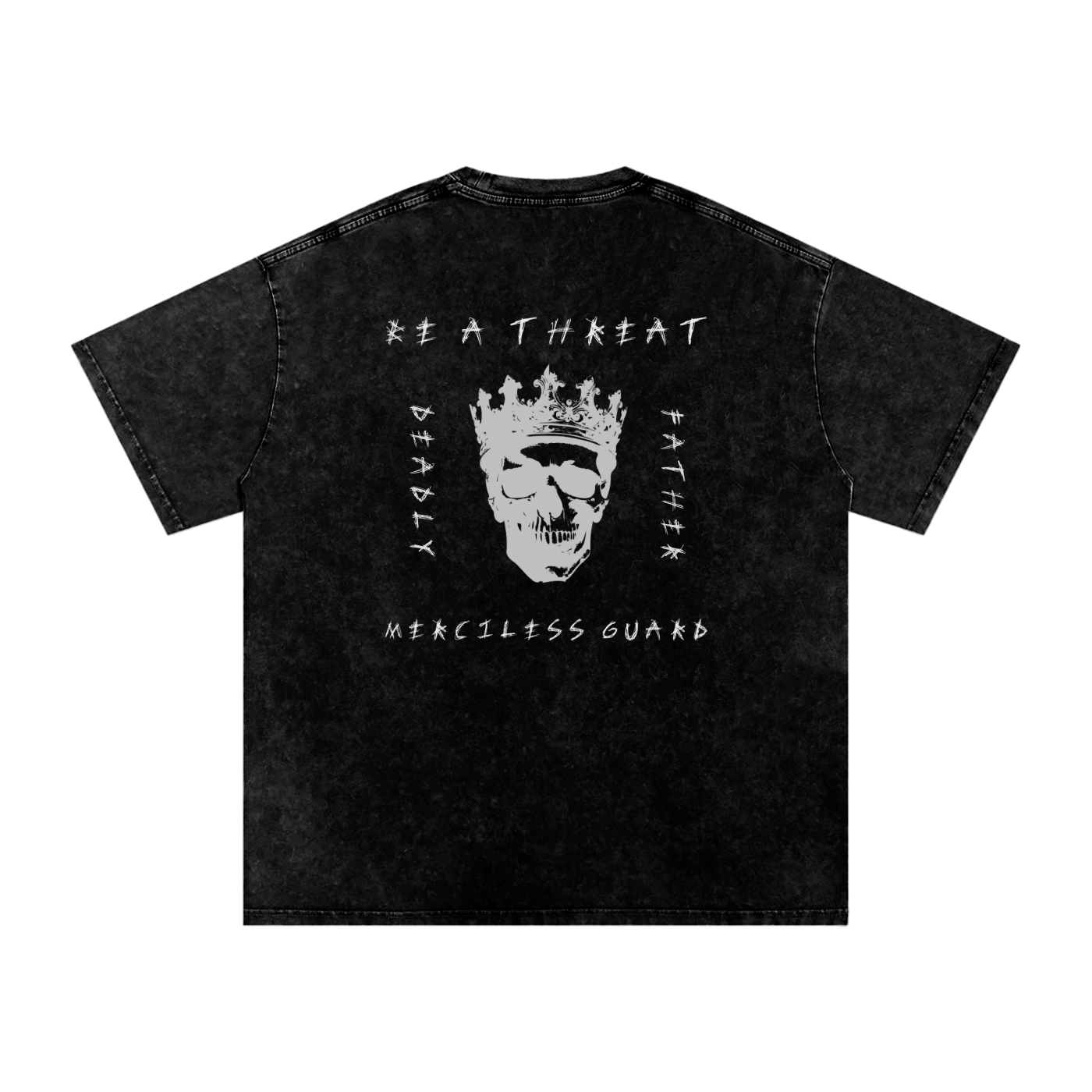 BE A THREAT - SNOW WASHED oversized tee