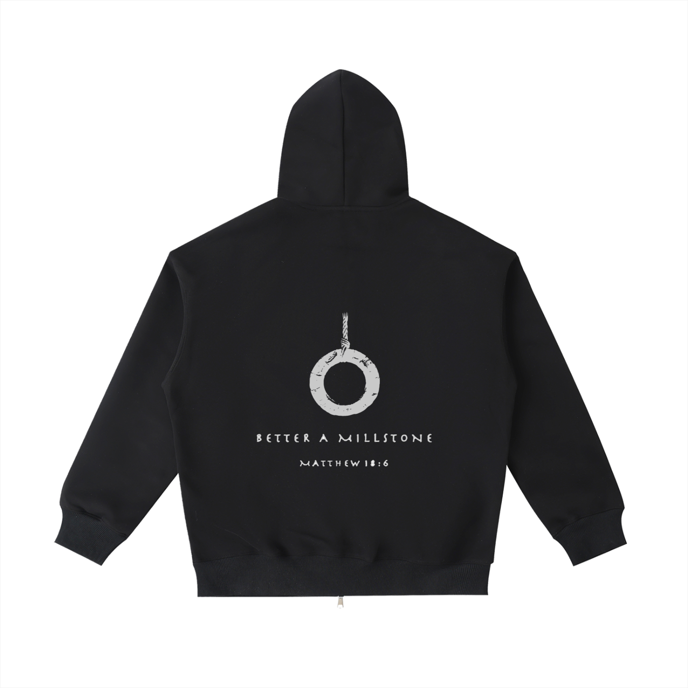 better a millstone - Heavyweight zip Hoodie