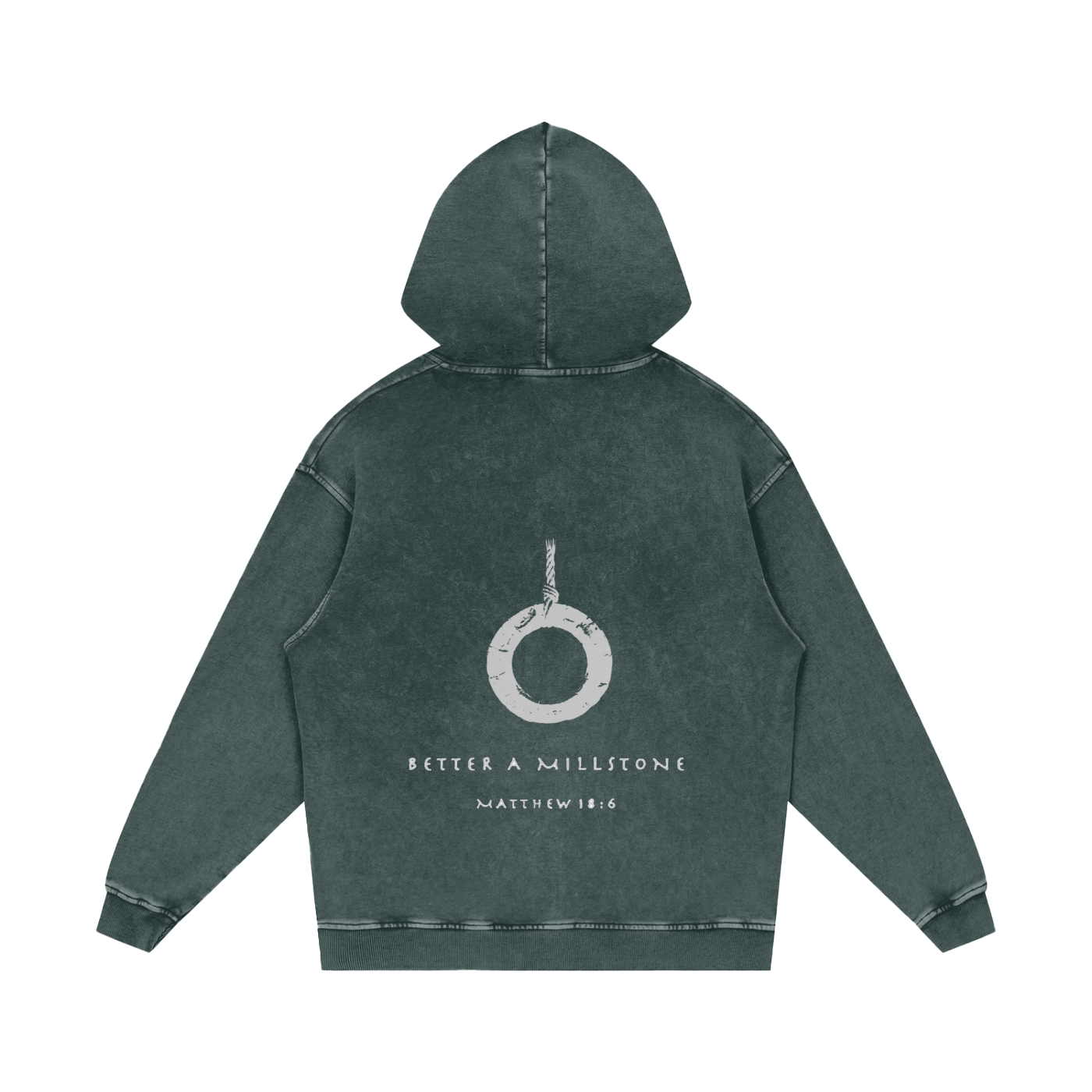 better a millstone - snow washed hoodie