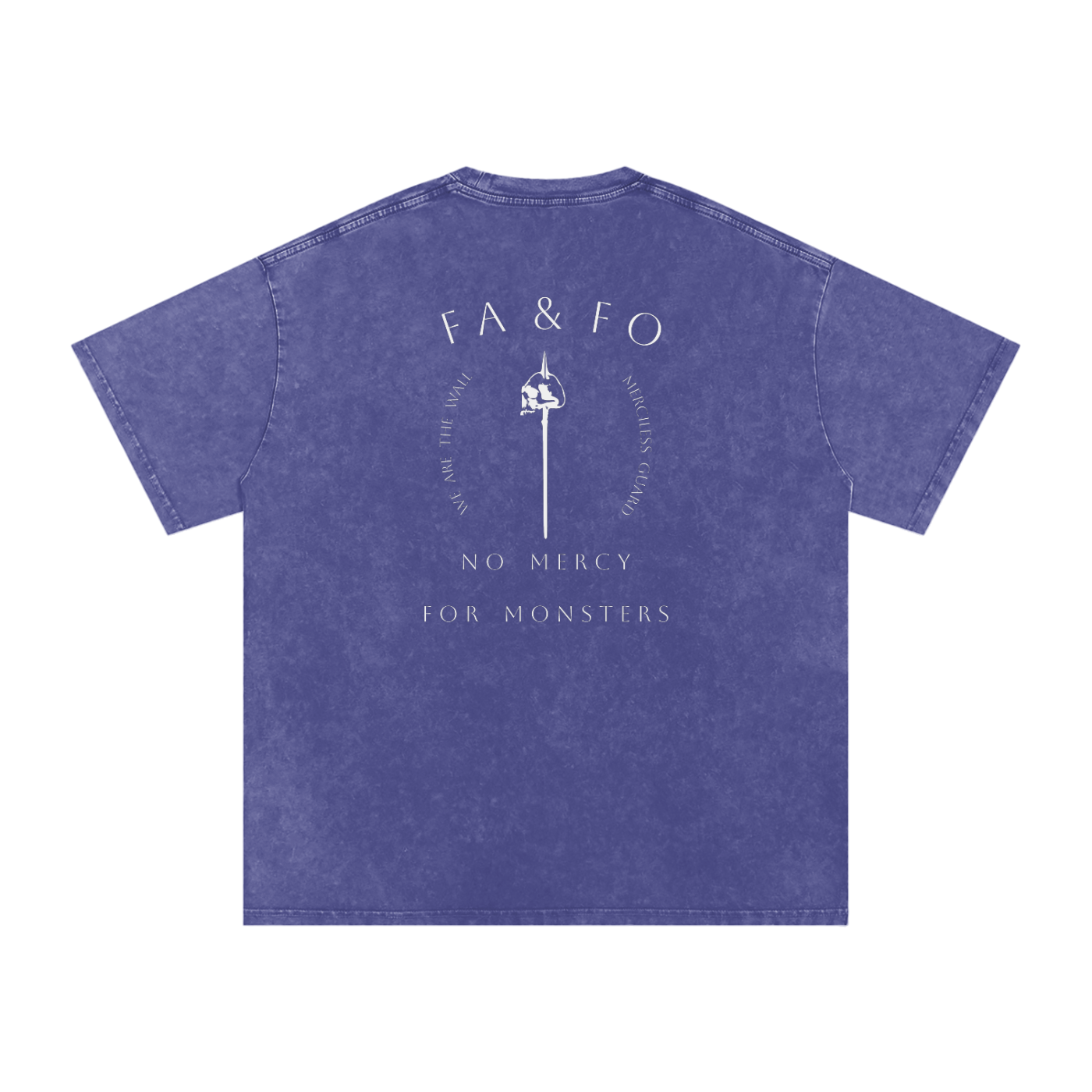 predators beware - fa&fo snow washed oversized tee