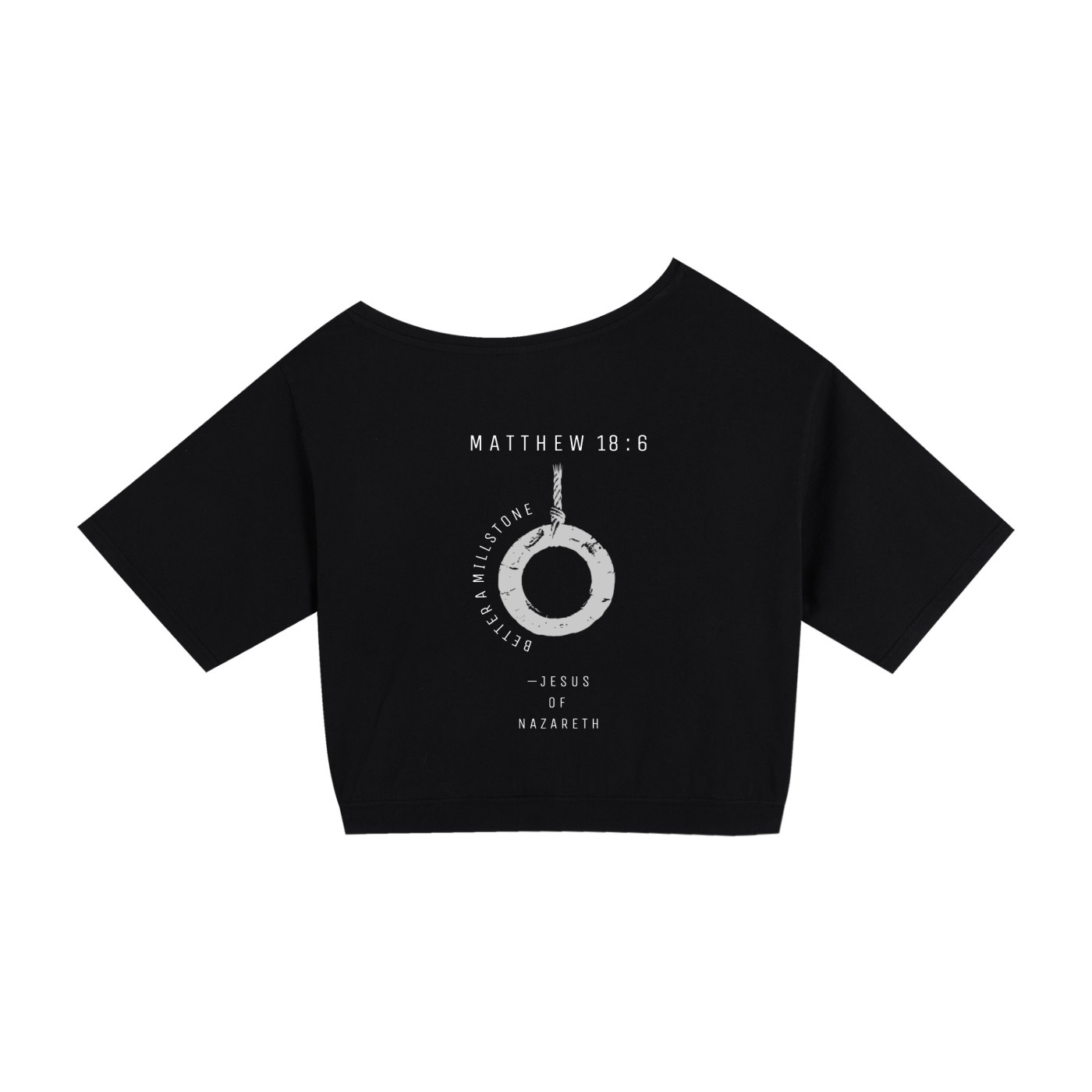 Better a millstone - DROP SHOULDER CROP TEE