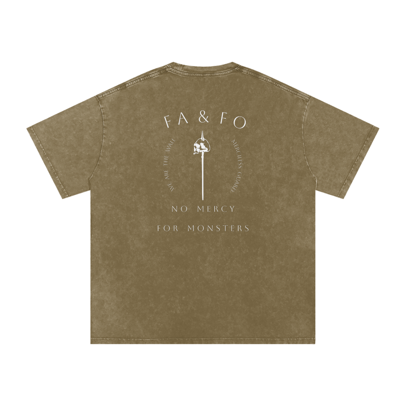 predators beware - fa&fo snow washed oversized tee