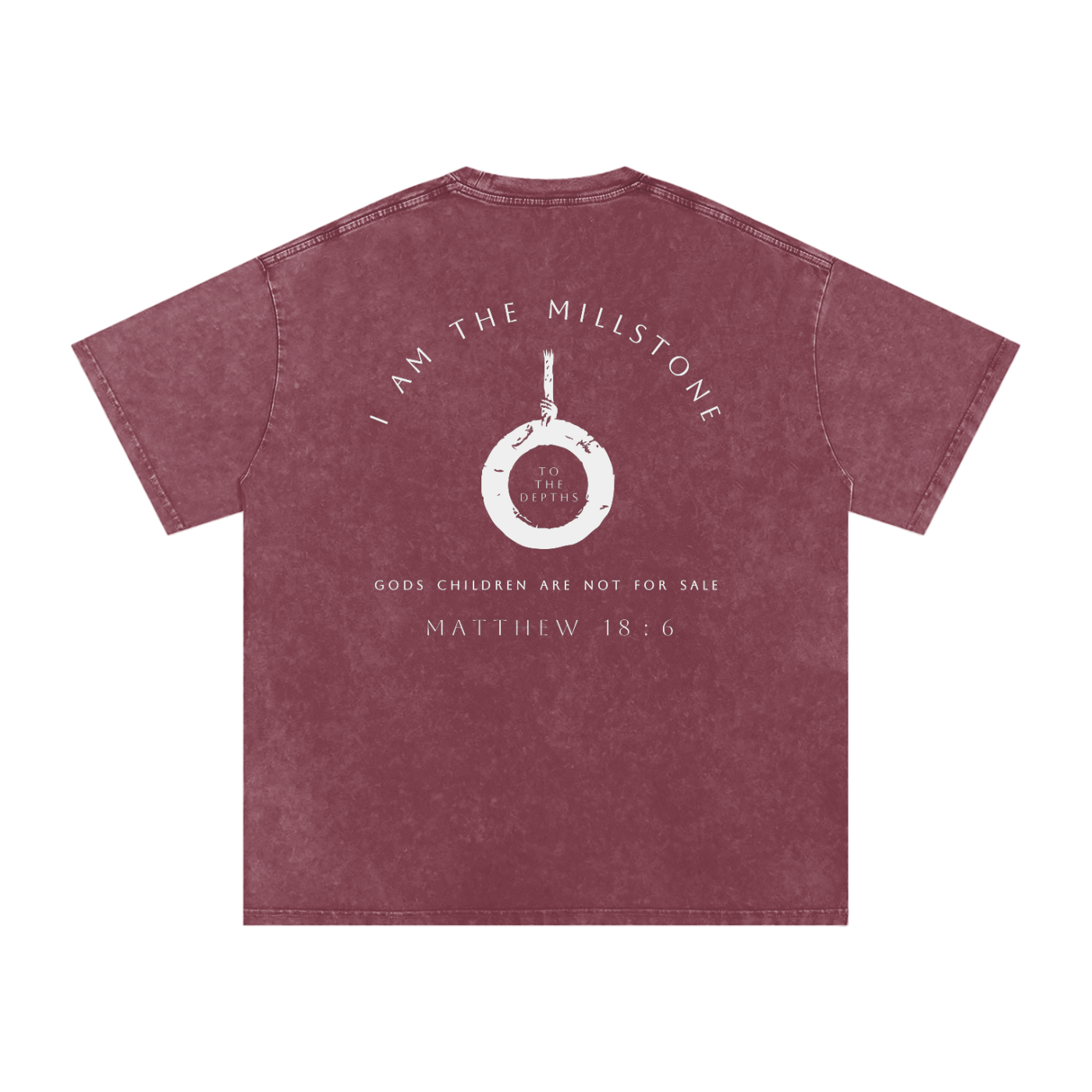 predators beware - I am the millstone snow washed oversized tee