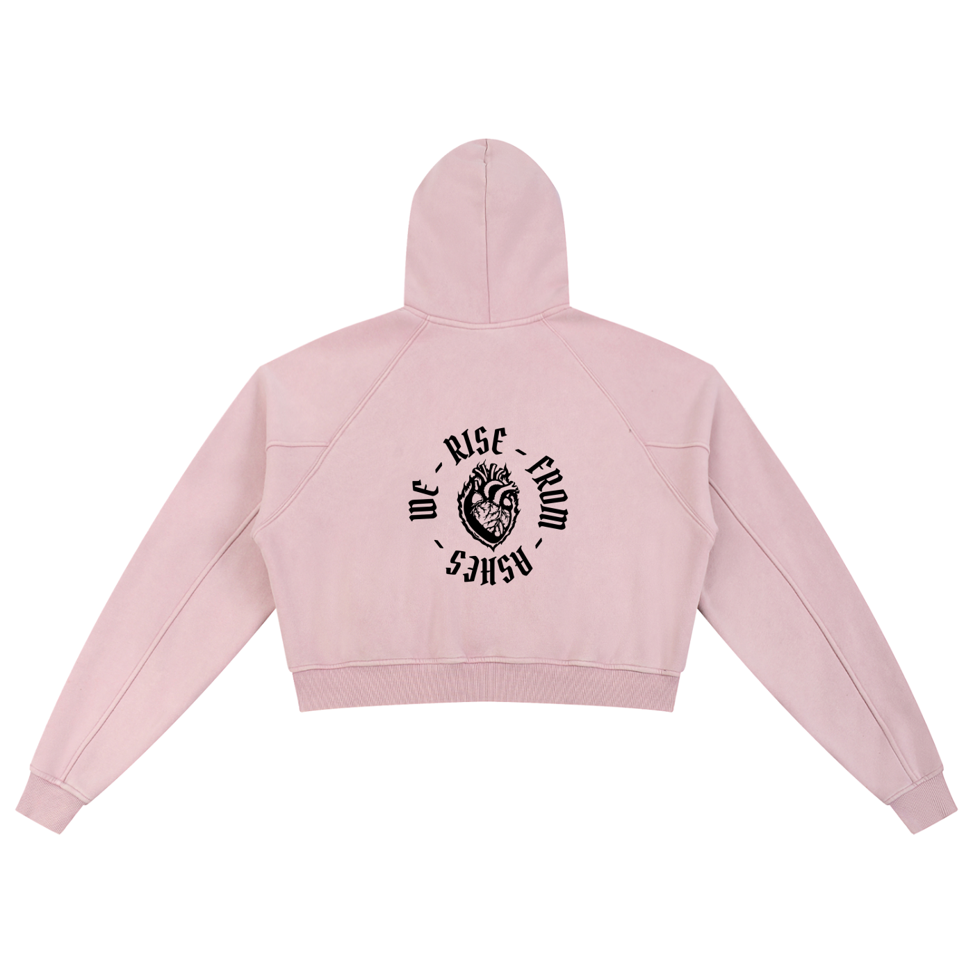 from ashes - Snow Washed Cropped Hoodie