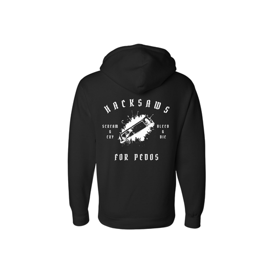 Hacksaws for Pedos - heavyweight hoodie
