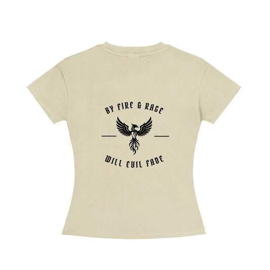 fire and rage - Slim Fit Crewneck T-Shirt