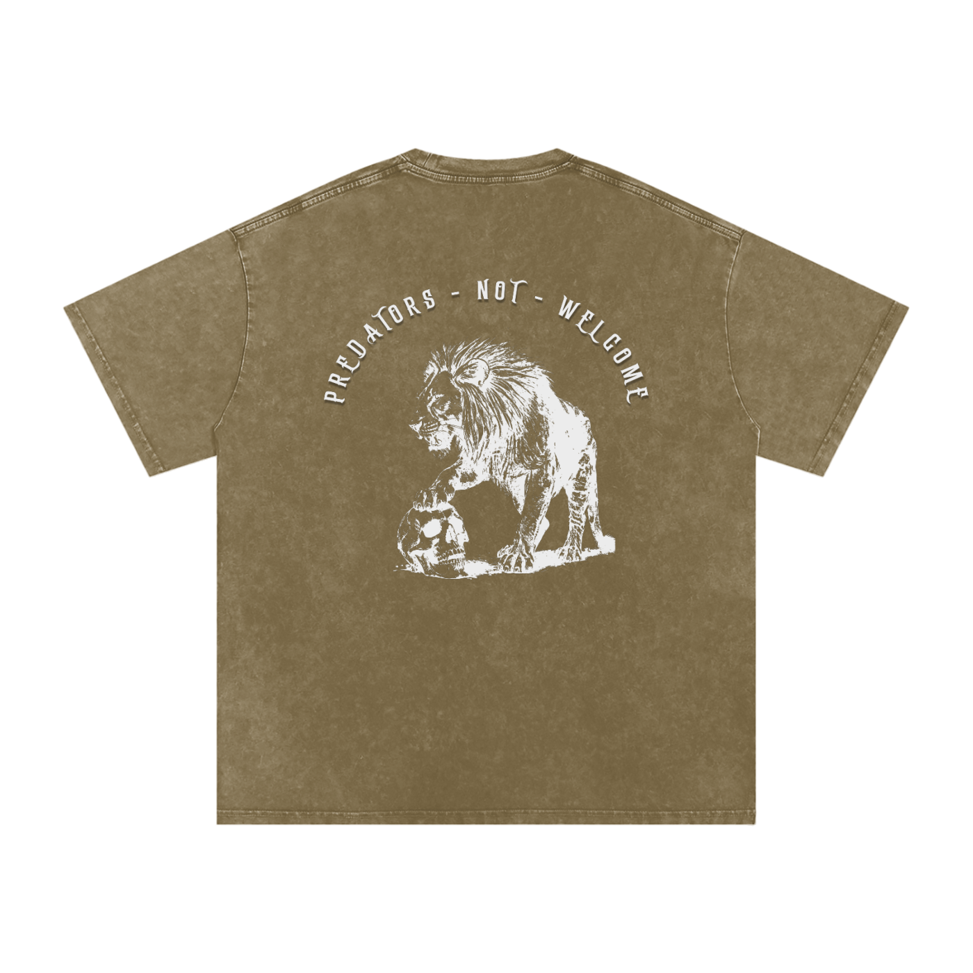 predators not welcome - SNOW WASHED oversized tee