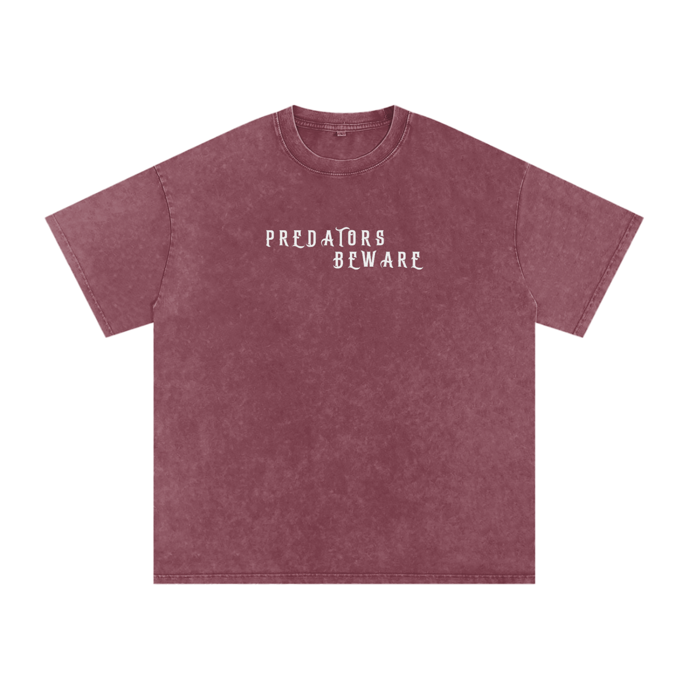 predators beware - fa&fo snow washed oversized tee