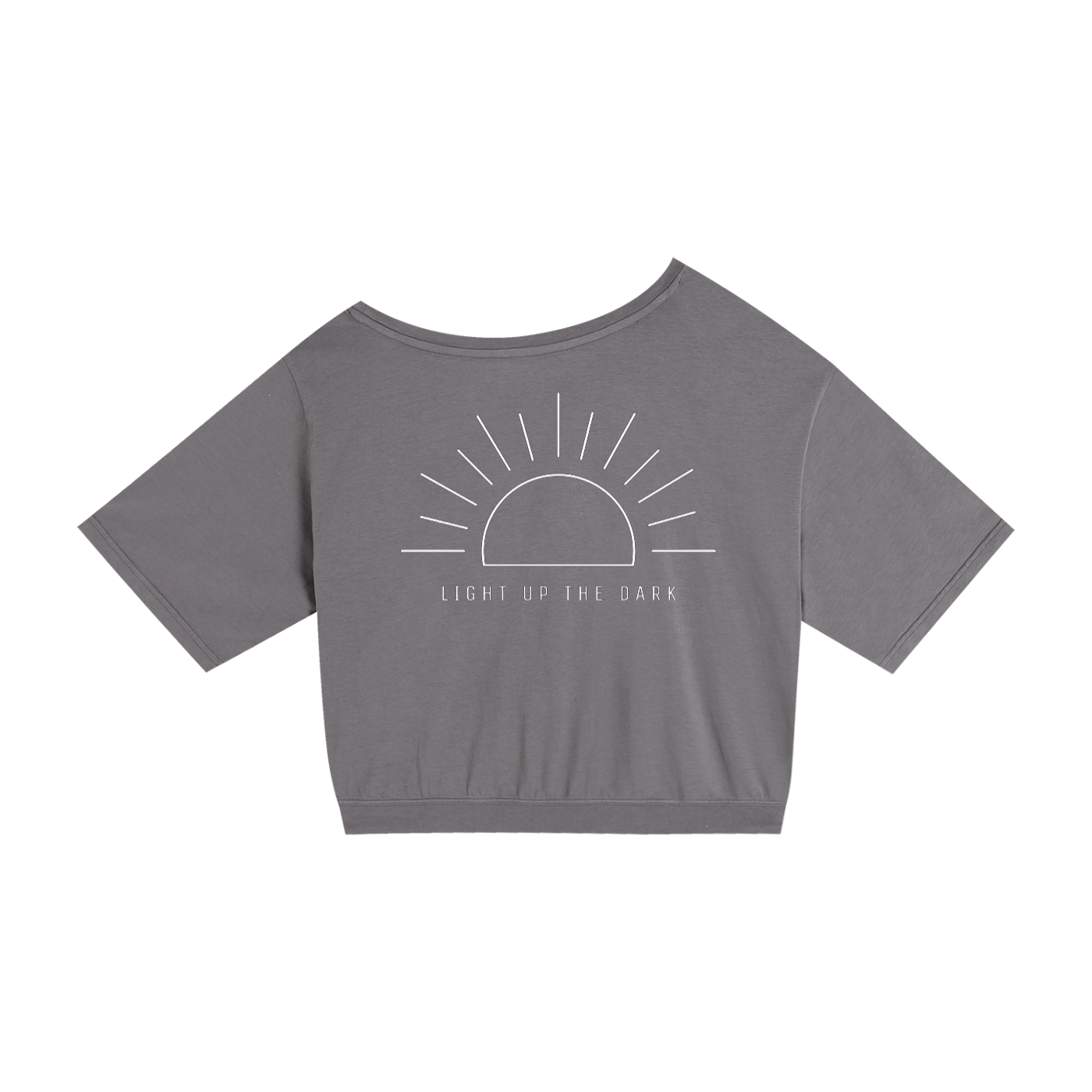Light up the dark - DROP SHOULDER CROP TEE