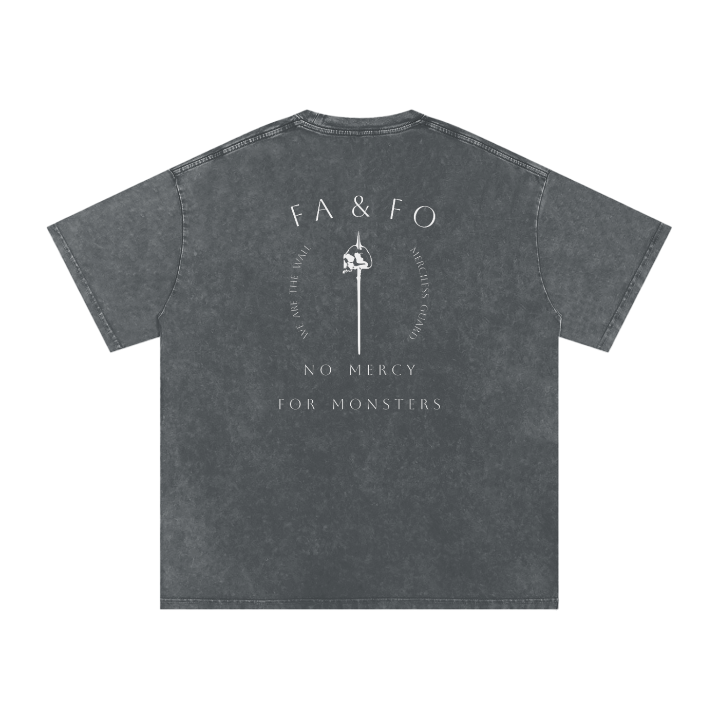 predators beware - fa&fo snow washed oversized tee