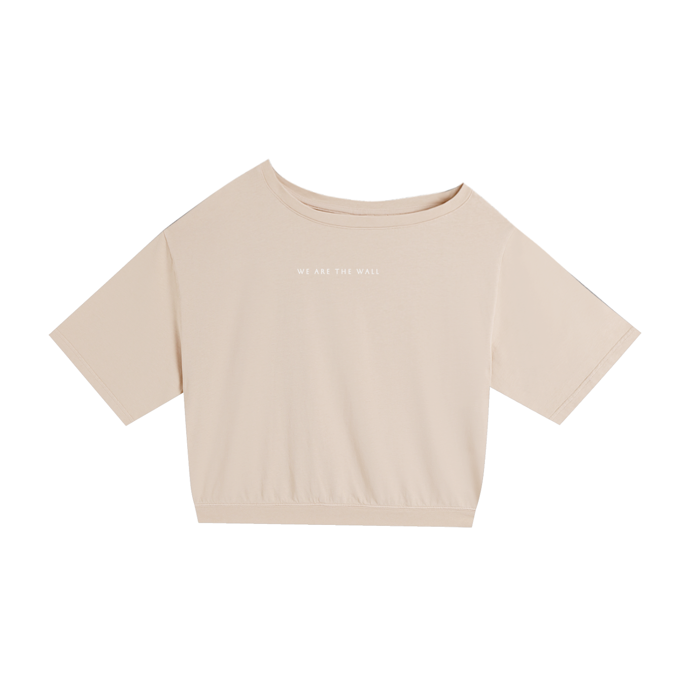 We Are The Wall  - Minimalist DROP SHOULDER CROP TEE