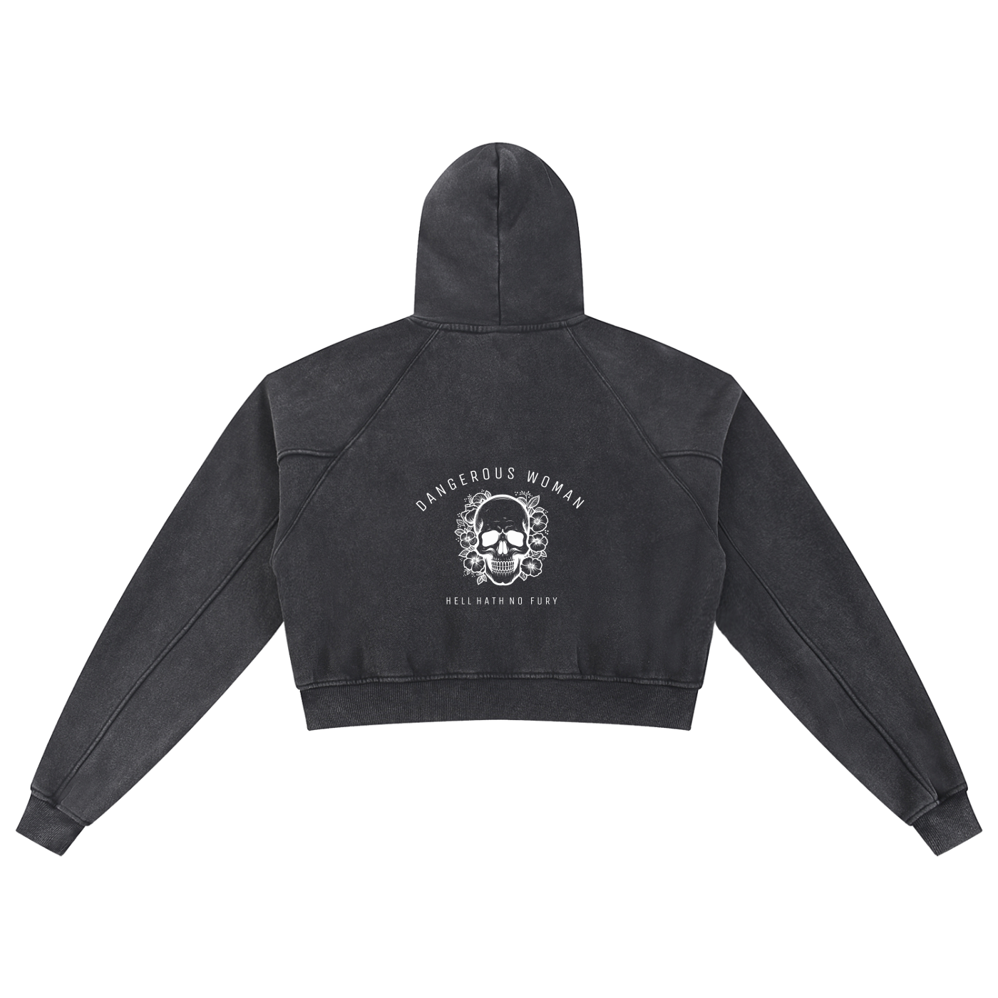 Dangerous Women - Snow Washed Cropped Hoodie