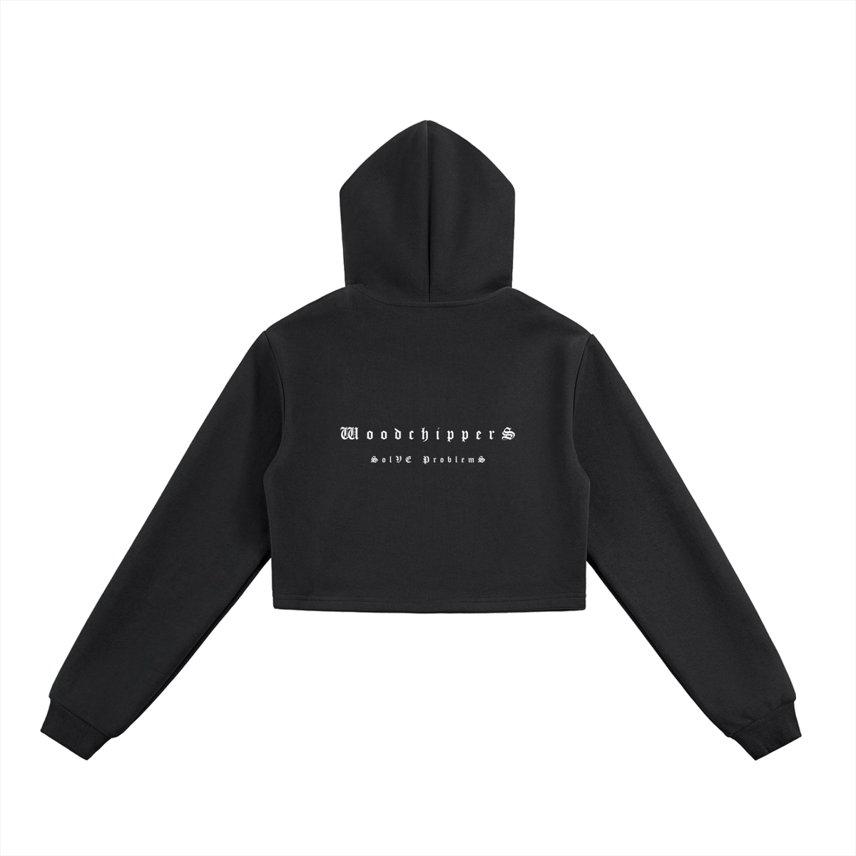 WOODCHIPPERS SOLVE PROBLEMS - CROP ZIP UP HOODIE