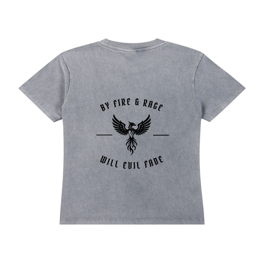 fire and rage - cropped tee