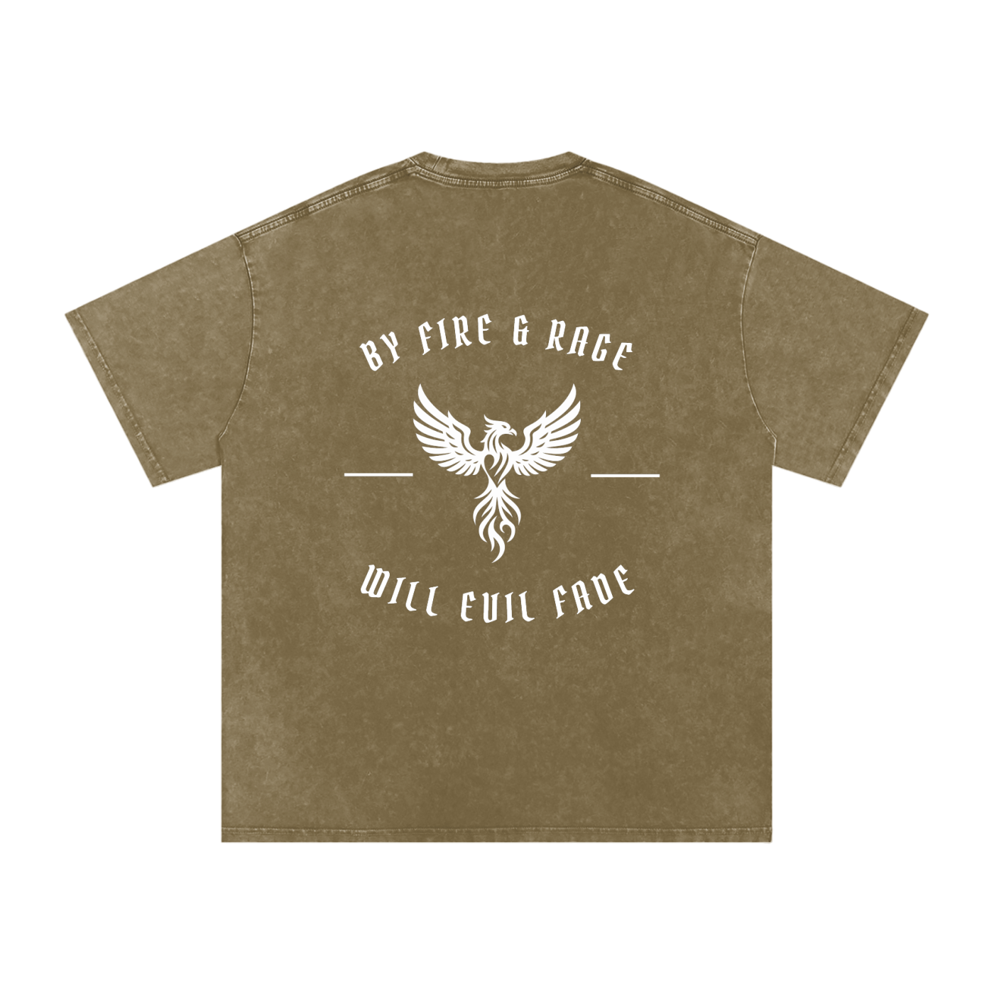 fire and rage - snow washed oversized tee