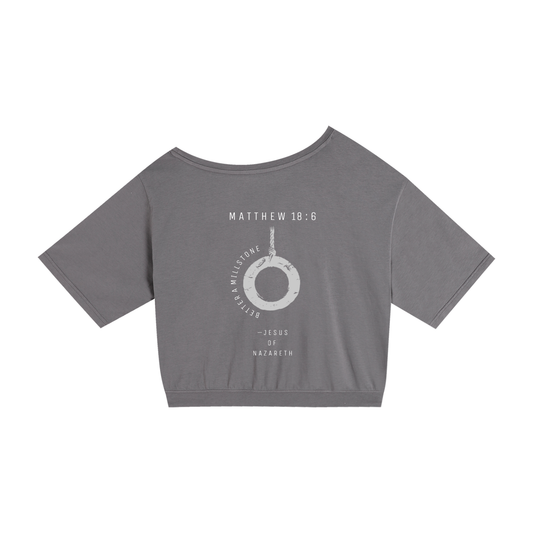 Better a millstone - DROP SHOULDER CROP TEE