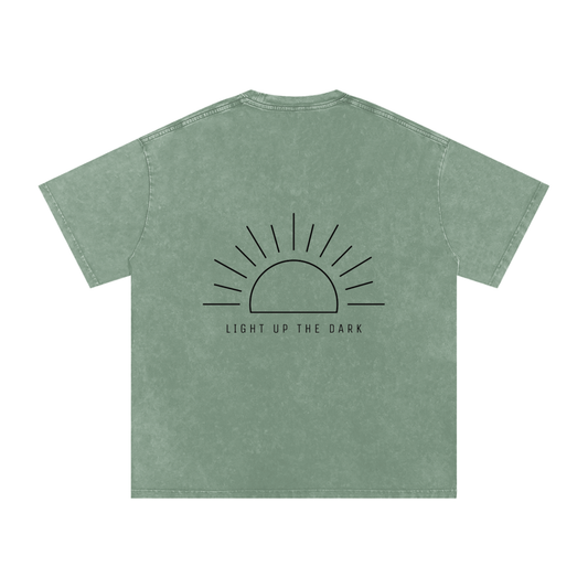 Light up the dark - SNOW WASHED oversized tee