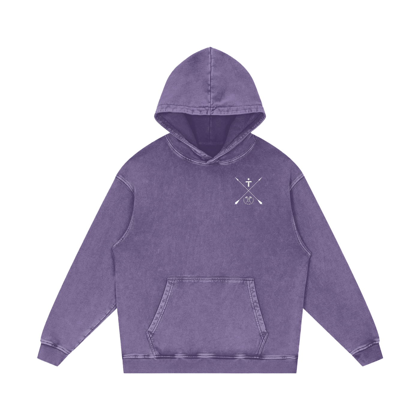 Guarding innocence - pull over snow washed hoodie