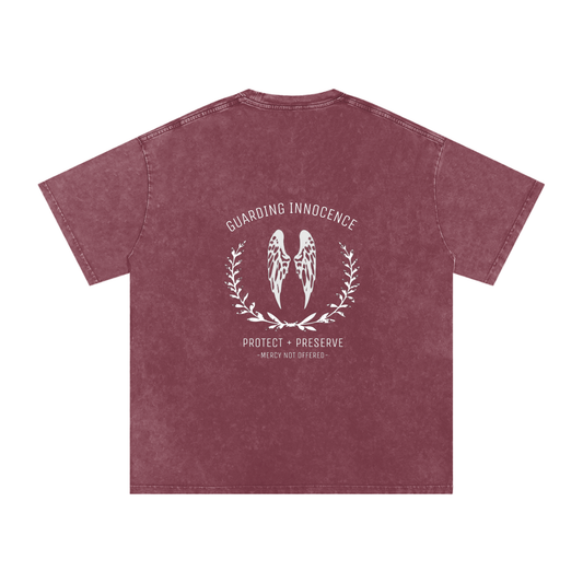 Guarding innocence wings - Women's SNOW WASHED oversized tee