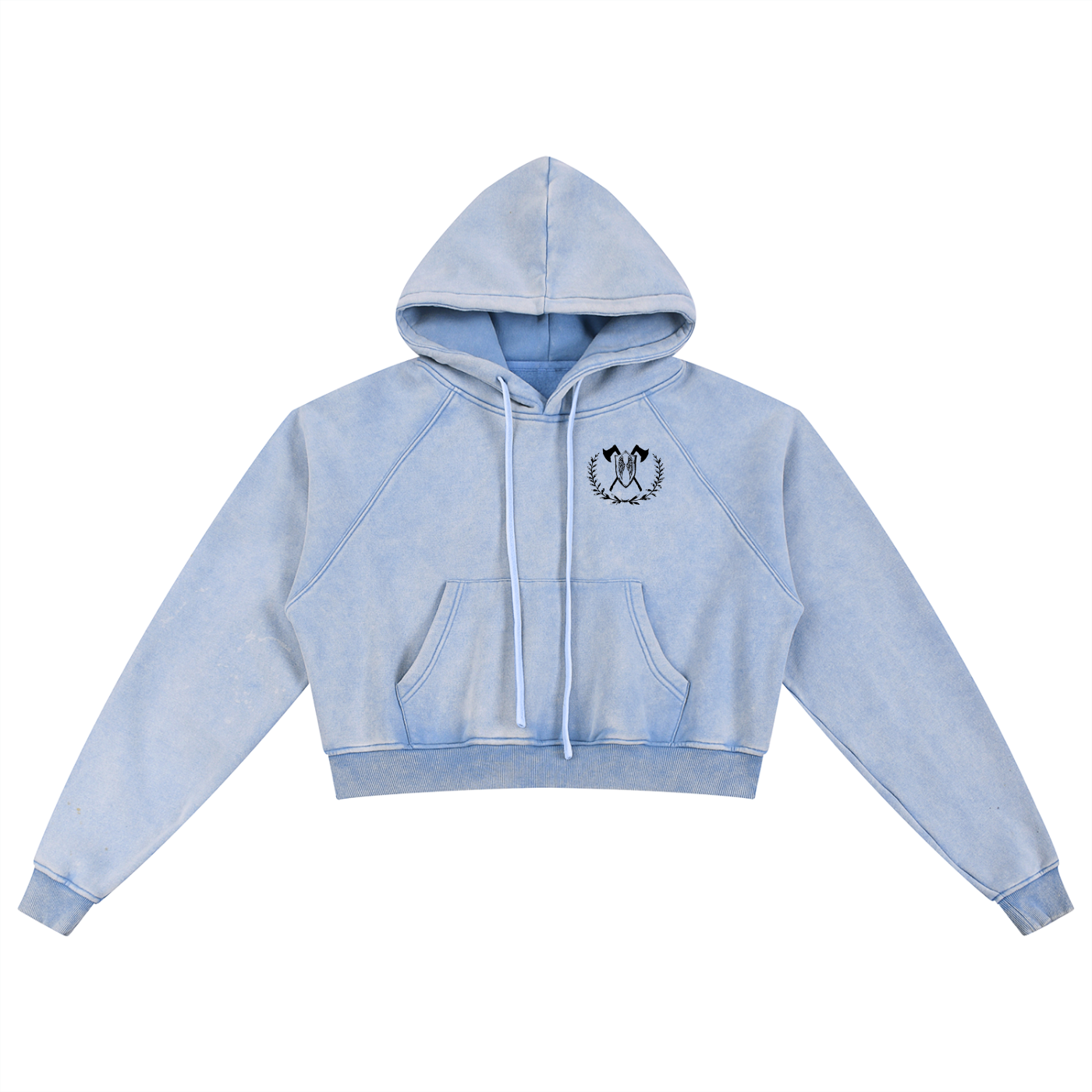 ready the millstones - Snow Washed Cropped Hoodie