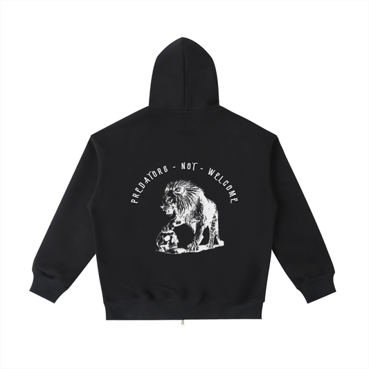 predators not welcome - Heavyweight zip Hoodie