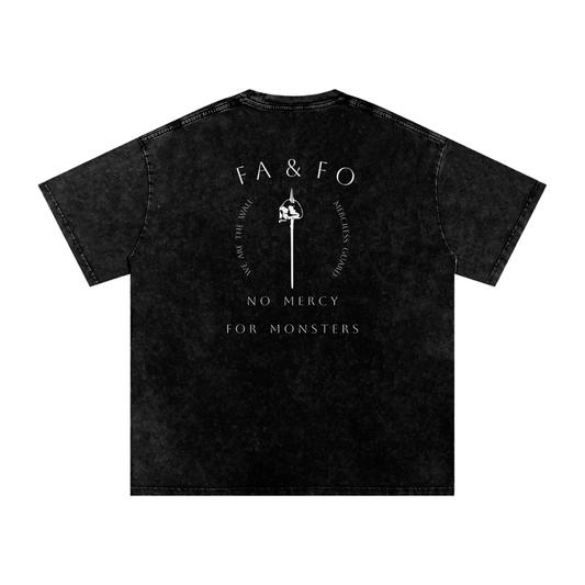 predators beware - fa&fo snow washed oversized tee