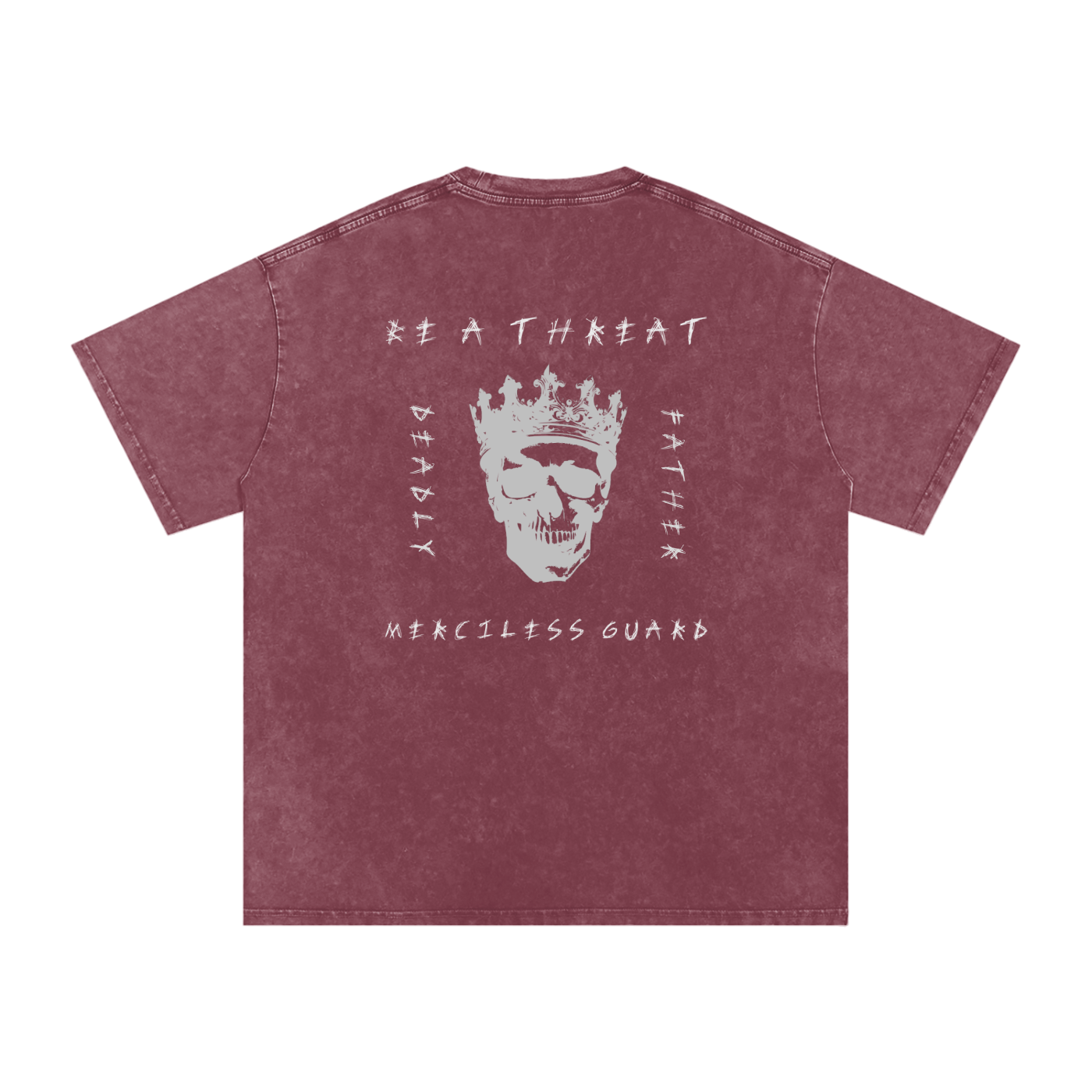 BE A THREAT - SNOW WASHED oversized tee