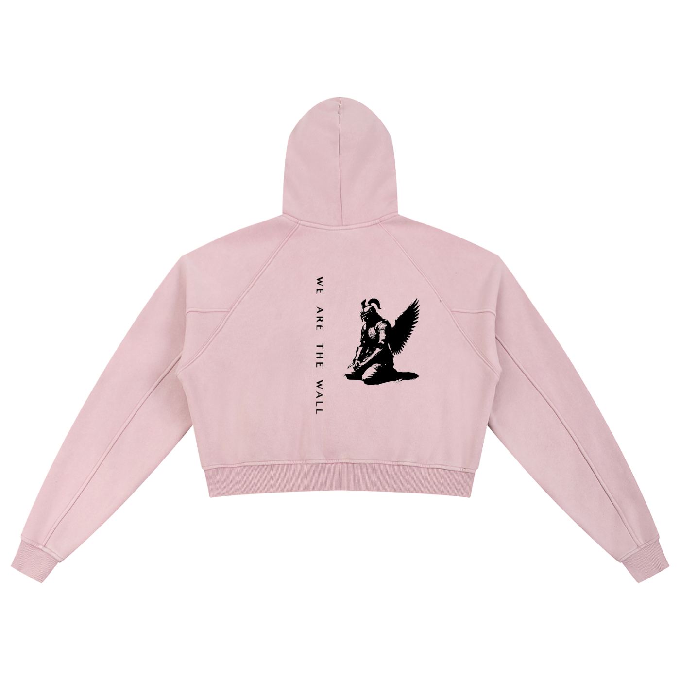 WE ARE THE WALL - WOMEN'S SNOW WASHED CROP HOODIE