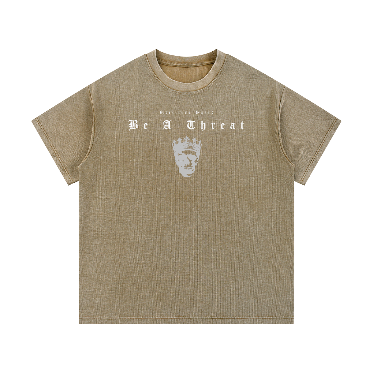 BE A THREAT WAFFLE KNIT TEE