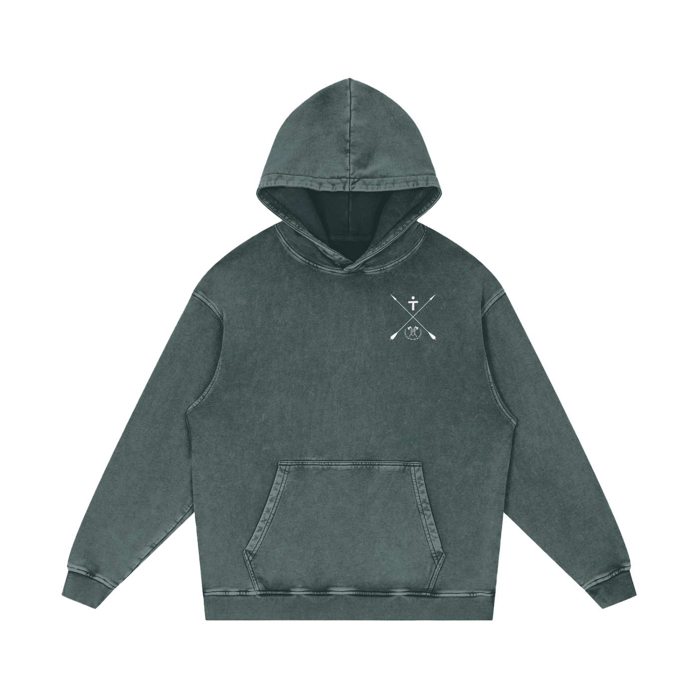 Guarding innocence - pull over snow washed hoodie