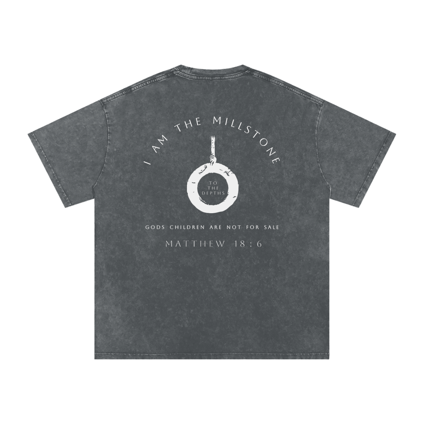 predators beware - I am the millstone snow washed oversized tee