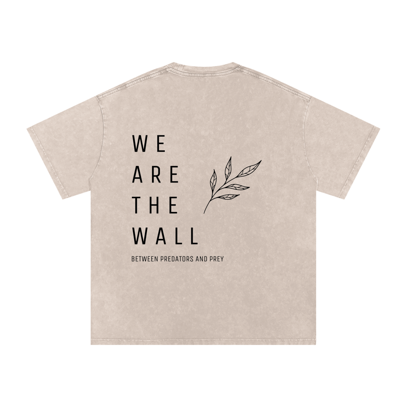 We are the wall - SNOW WASHED oversized tee