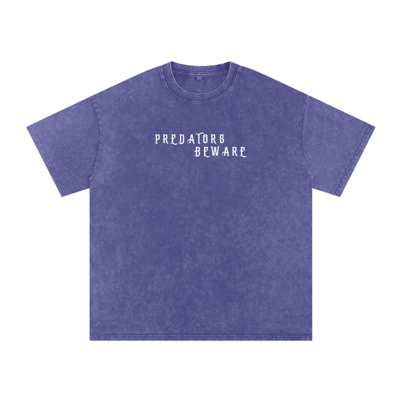 predators beware - fa&fo snow washed oversized tee
