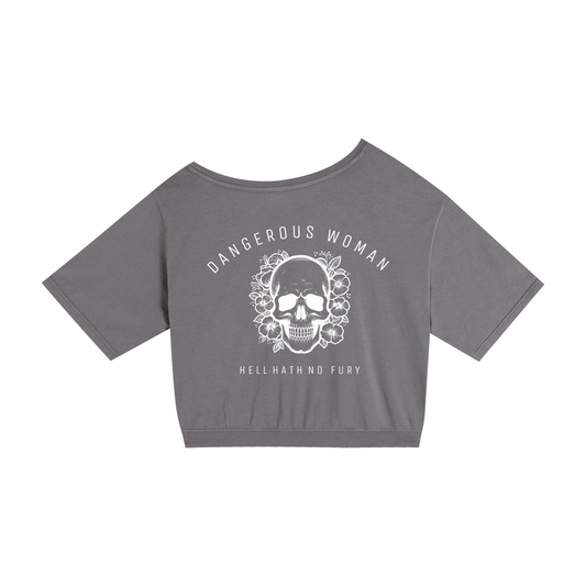 dangerous woman - DROP SHOULDER CROP TEE