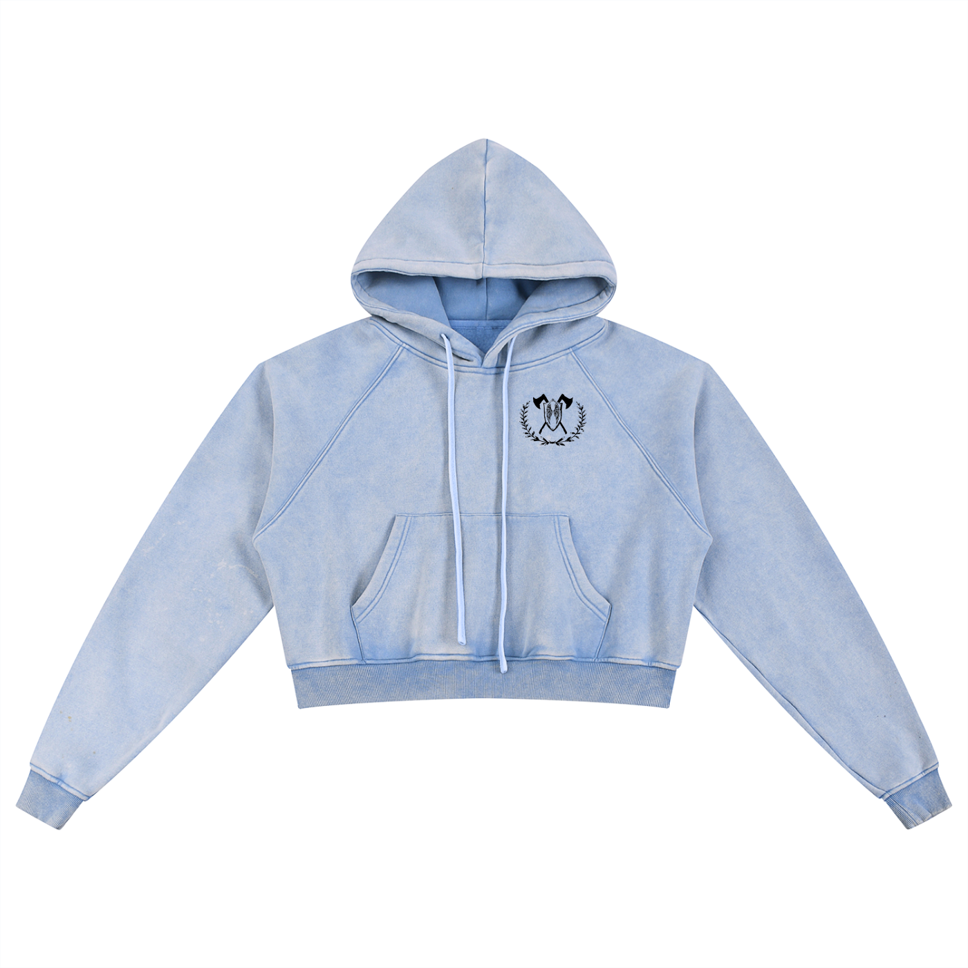 We are the wall - Snow Washed Cropped Hoodie