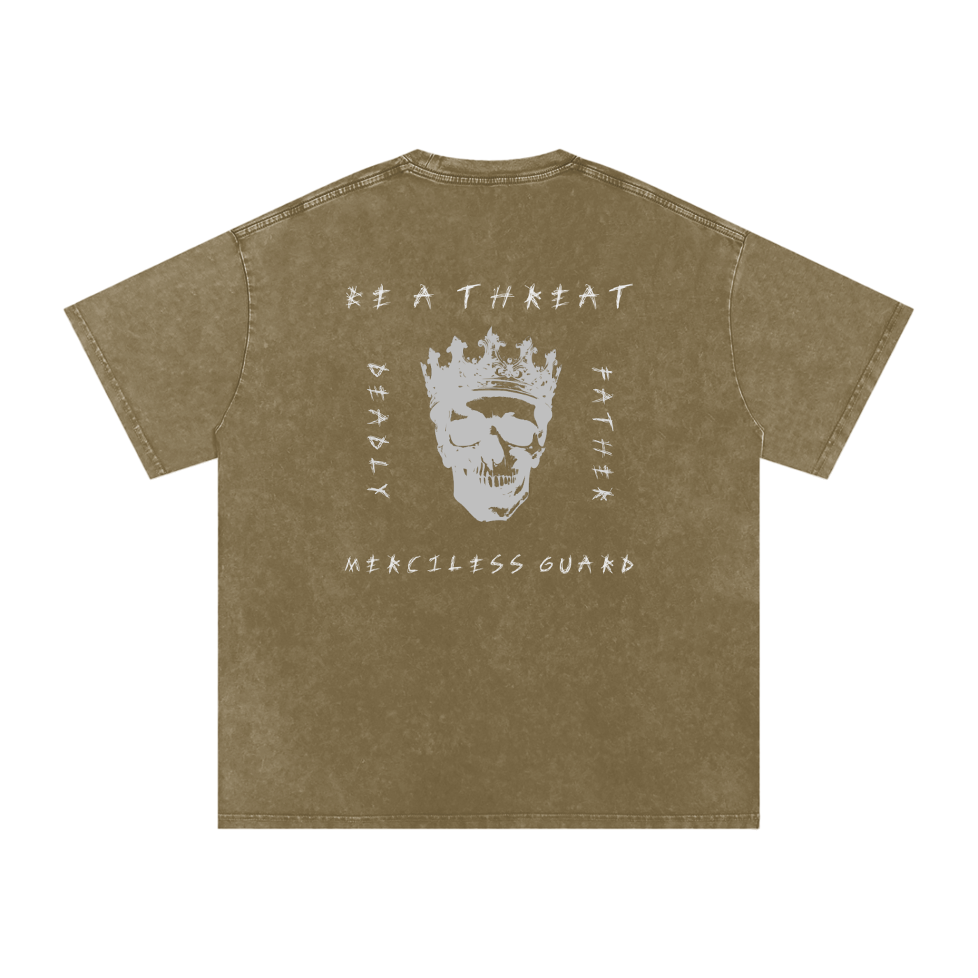 BE A THREAT - SNOW WASHED oversized tee