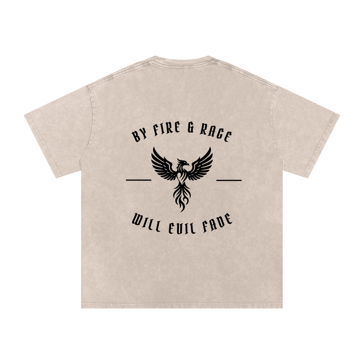 fire and rage - snow washed oversized tee