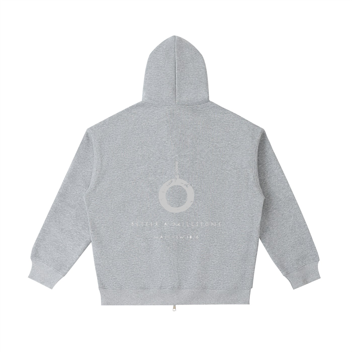 better a millstone - Heavyweight zip Hoodie