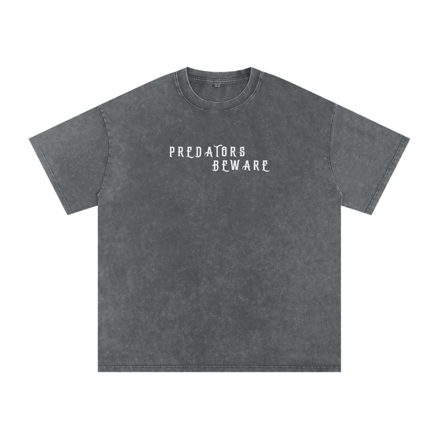 predators beware - fa&fo snow washed oversized tee