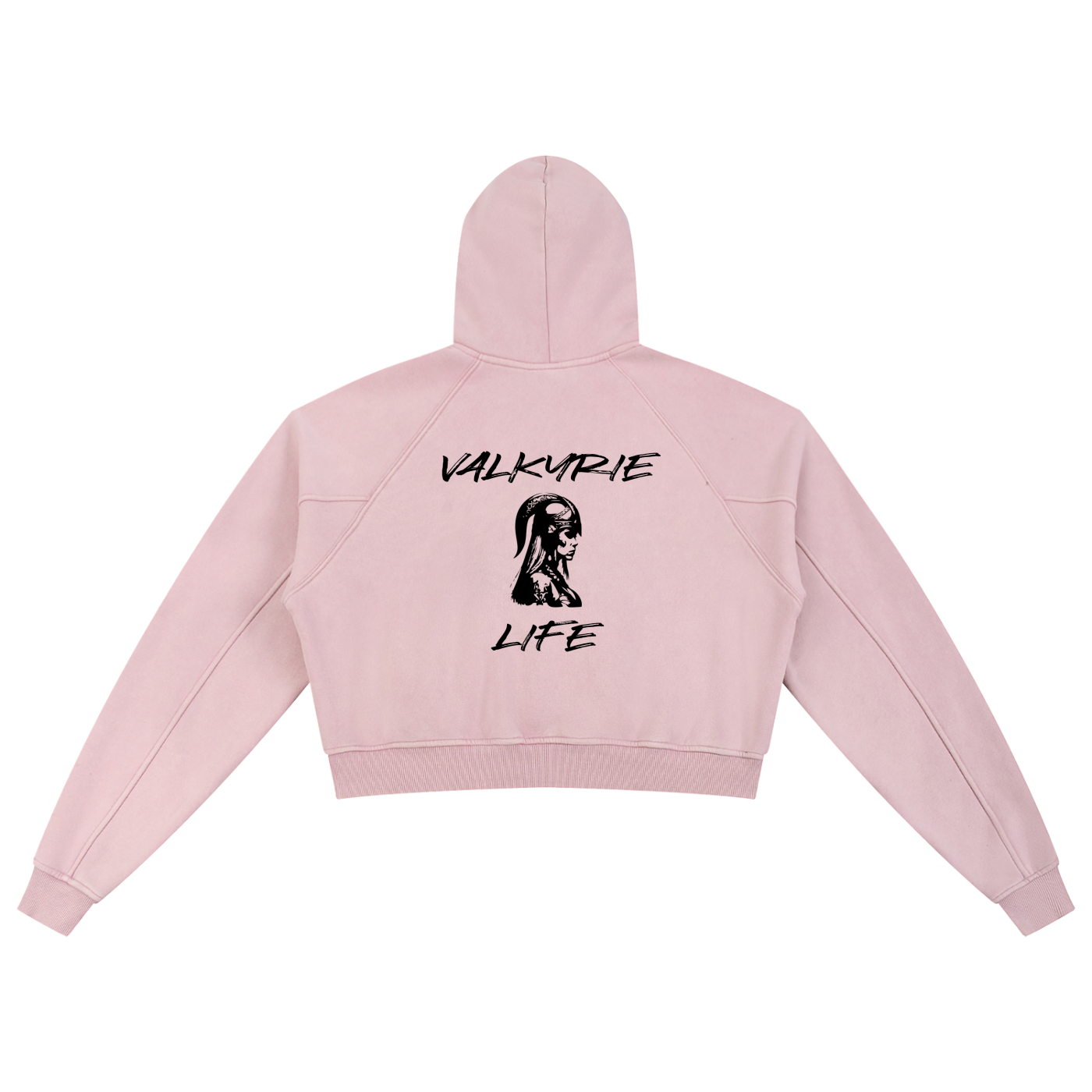VALKYRIE LIFE - WOMEN'S SNOW WASHED CROP HOODIE